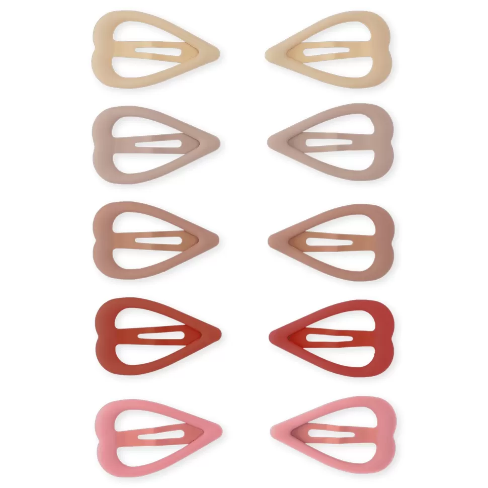 Flash Sale Konges Slojd | 10-Pack Mini Haarknipjes | Heart Haaraccessoires