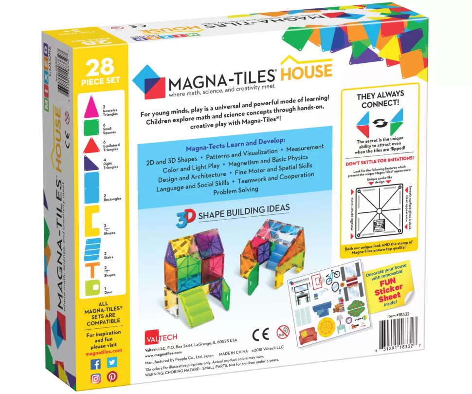Flash Sale | Clear Colors House Set | 28 Delig Magneetspeelgoed