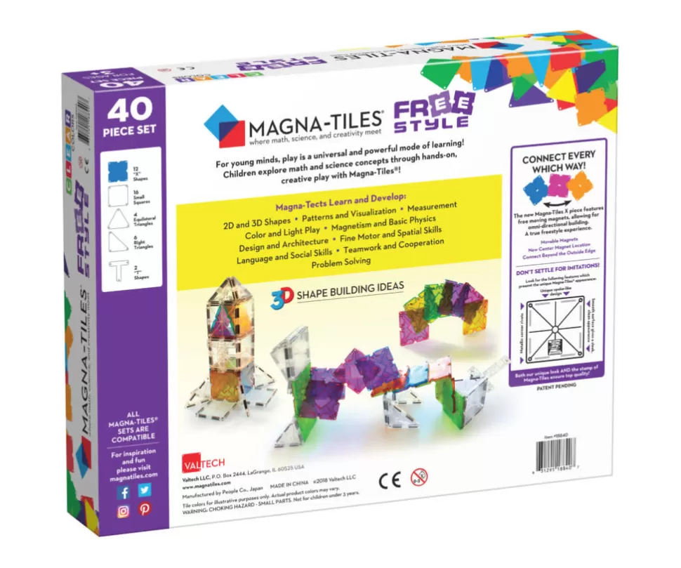 Cheap | Freestyle Clear Colors | 40 Delig Magneetspeelgoed