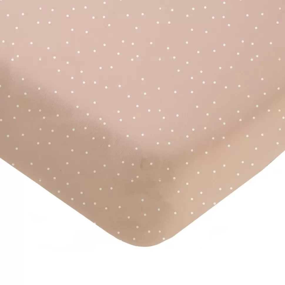 Cheap | Fitted Sheet | Ledikant / Peuterbed Hoeslaken | Adorable Dots Sweet Pink Slapen