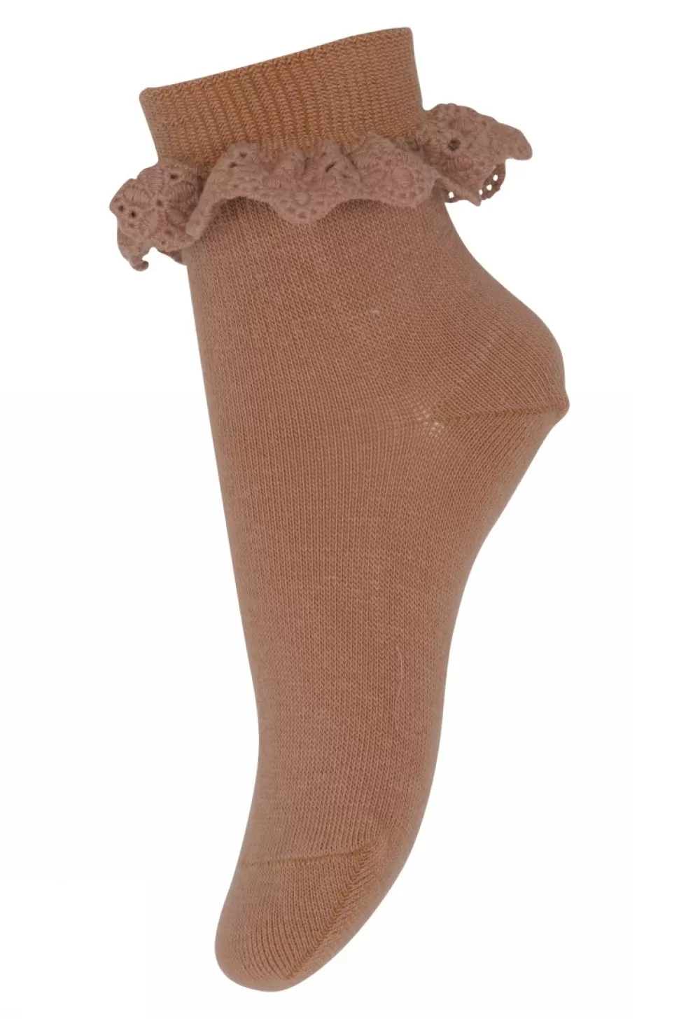Outlet | 527 Katoenen Sokjes Met Kant | 527 Tawny Brown Sokken + Maillots