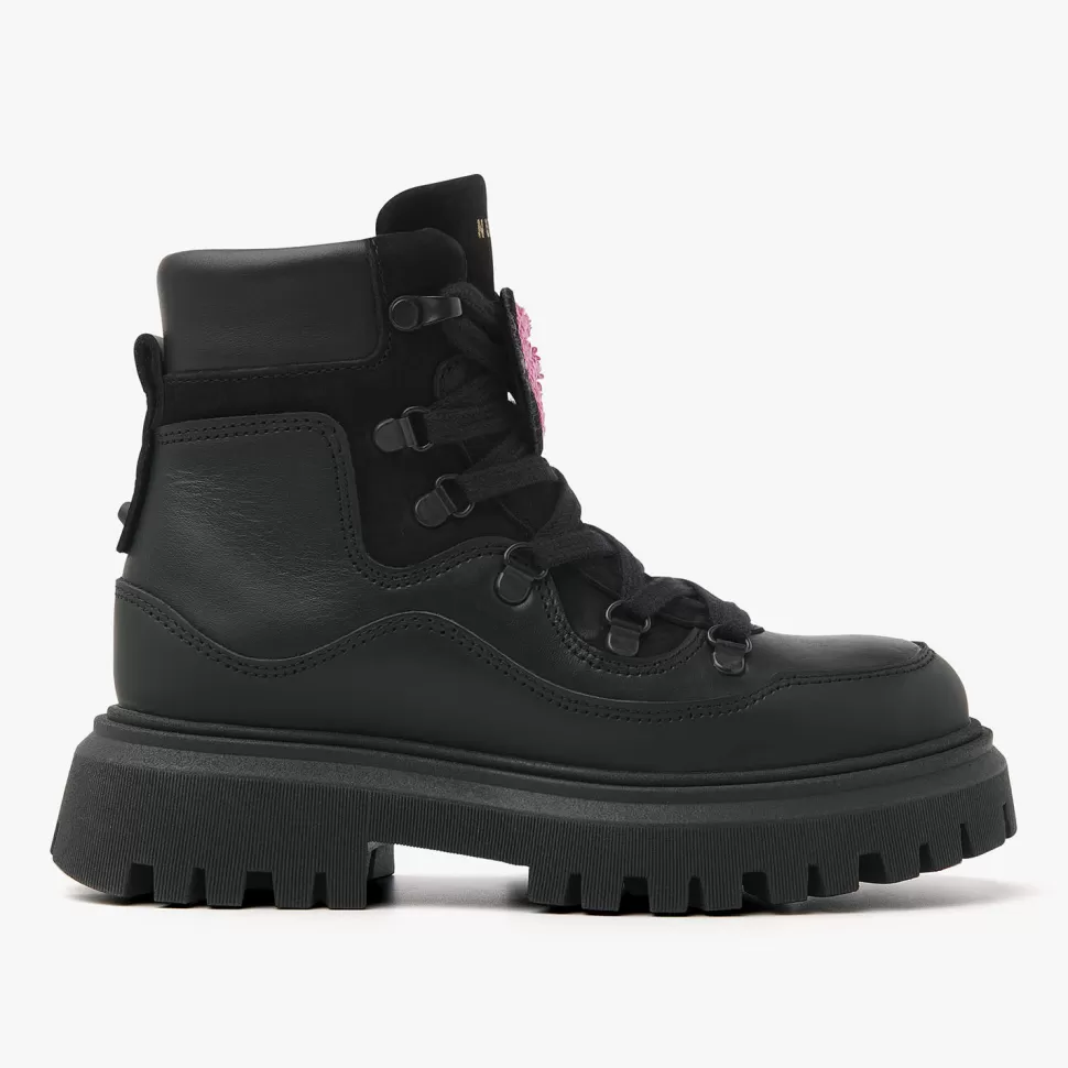 Clearance | Fae Montagne Jr | Boots Black Leather Schoenen