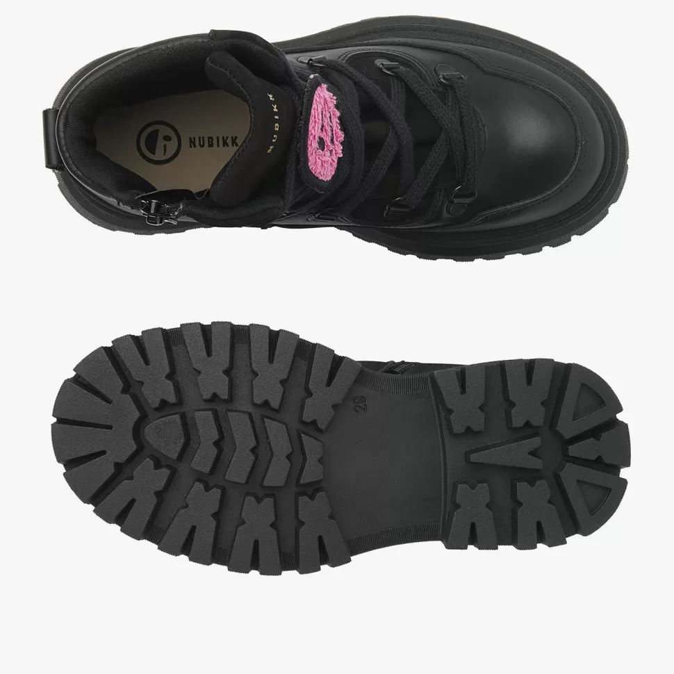 Clearance | Fae Montagne Jr | Boots Black Leather Schoenen