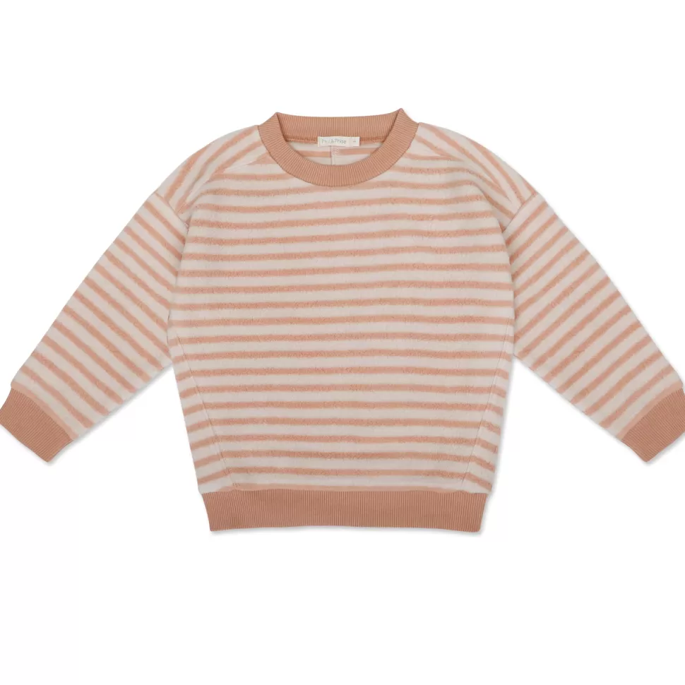 Flash Sale | Oversized Teddy Sweater | Rose Tan Stripes Man Truien + Vesten