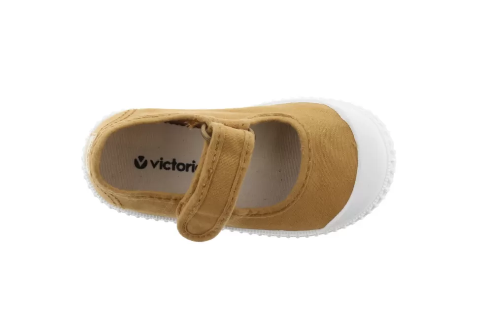 New | 136625 | Katoenen Sandaal Met Klittenband | Oro Oker Geel Schoenen