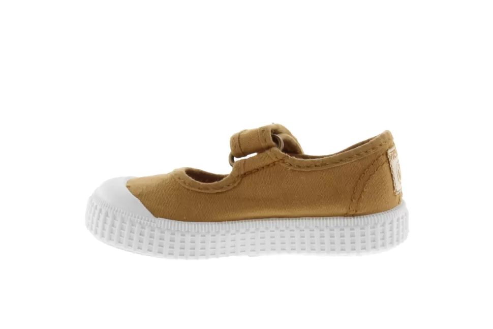 New | 136625 | Katoenen Sandaal Met Klittenband | Oro Oker Geel Schoenen